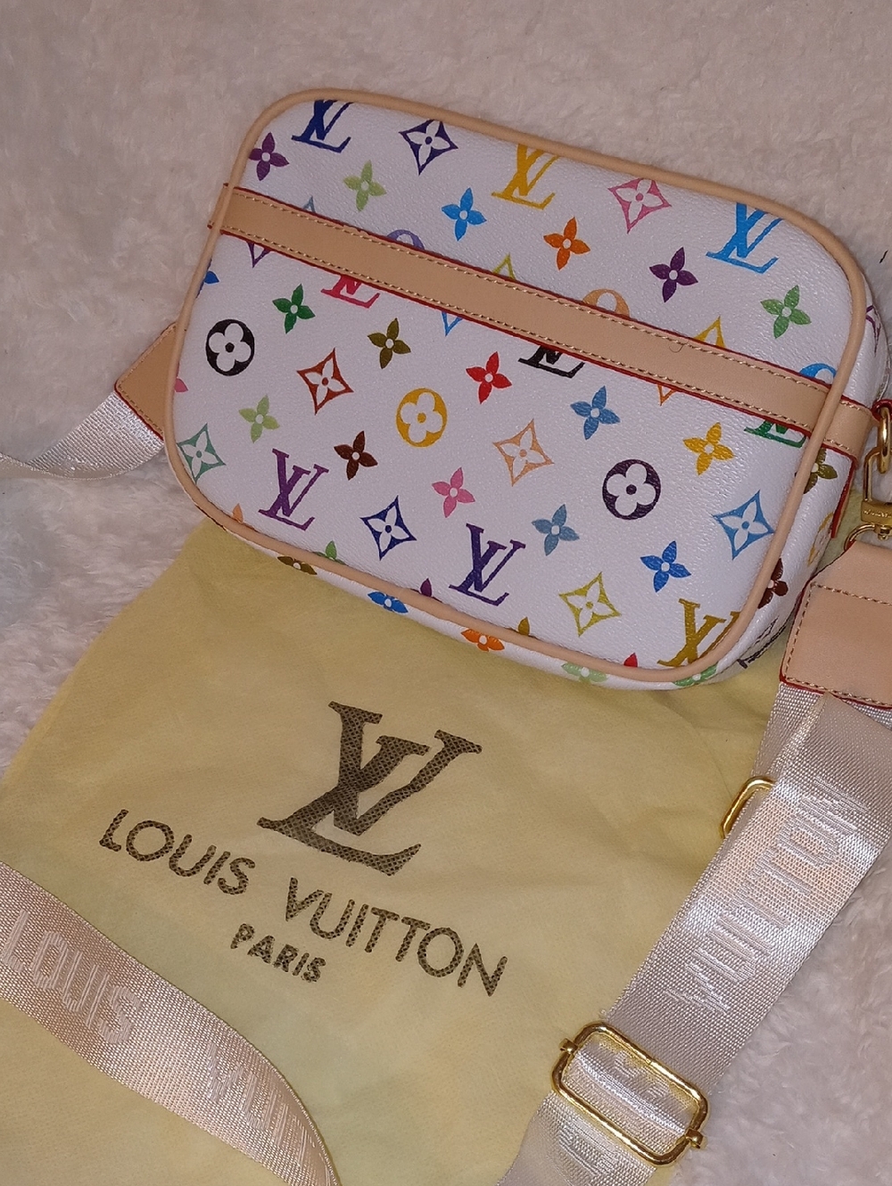 Louis Vuitton White Multicolor Monogram Crossbody